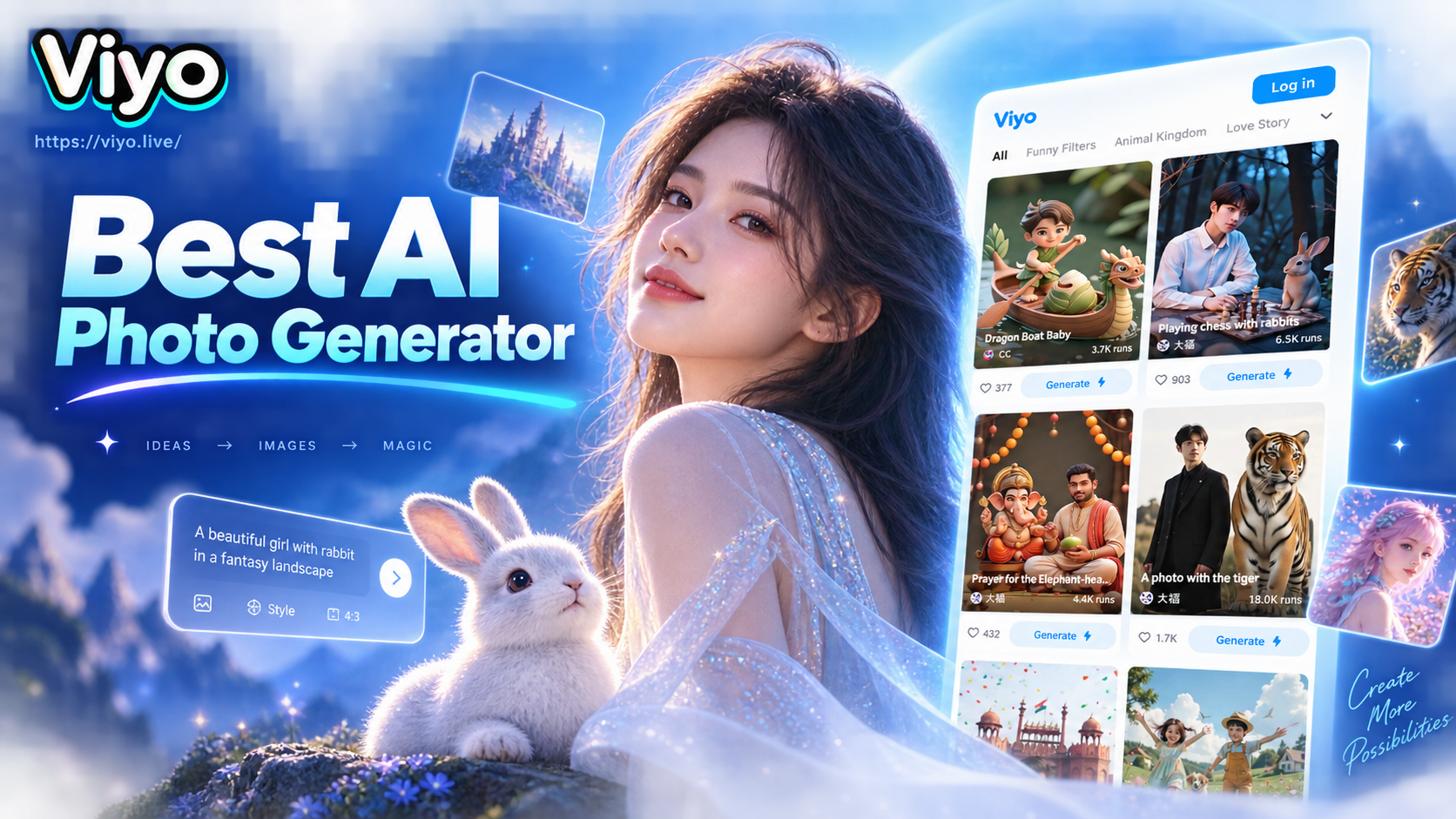Best AI photo generator interface showing style selection