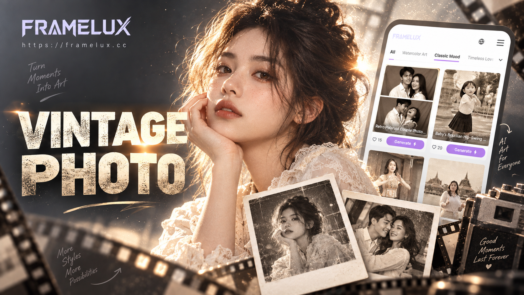 Create Timeless Photos: AI Vintage Photo Filter Effects