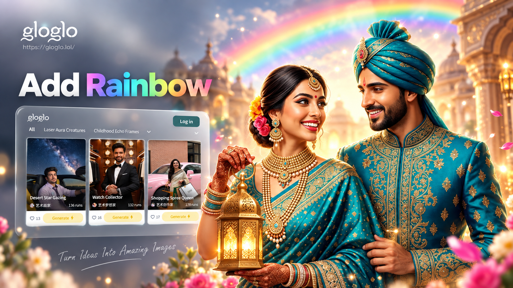 AI rainbow photo effect transformation