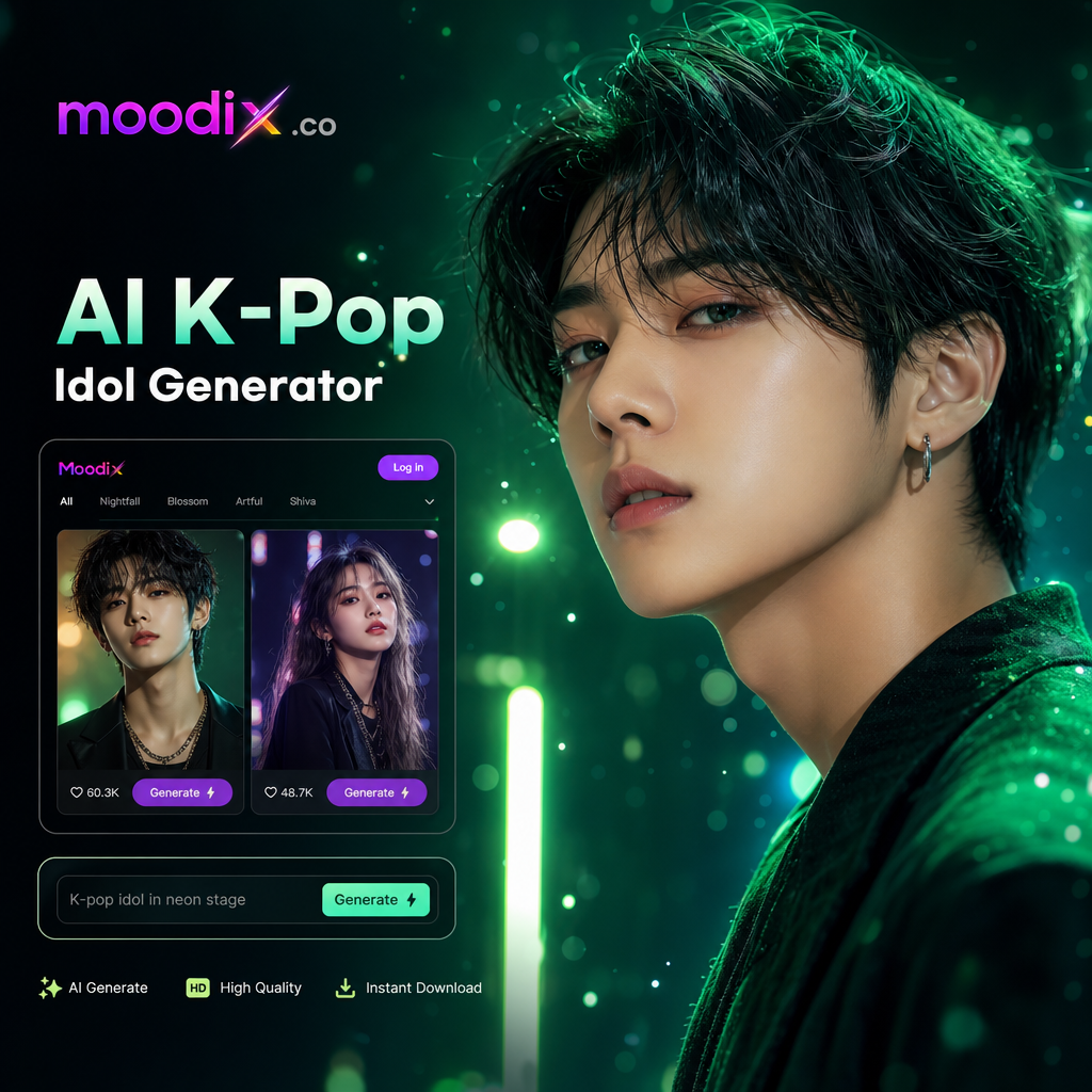 Foto konsep K-Pop idol pria hasil AI