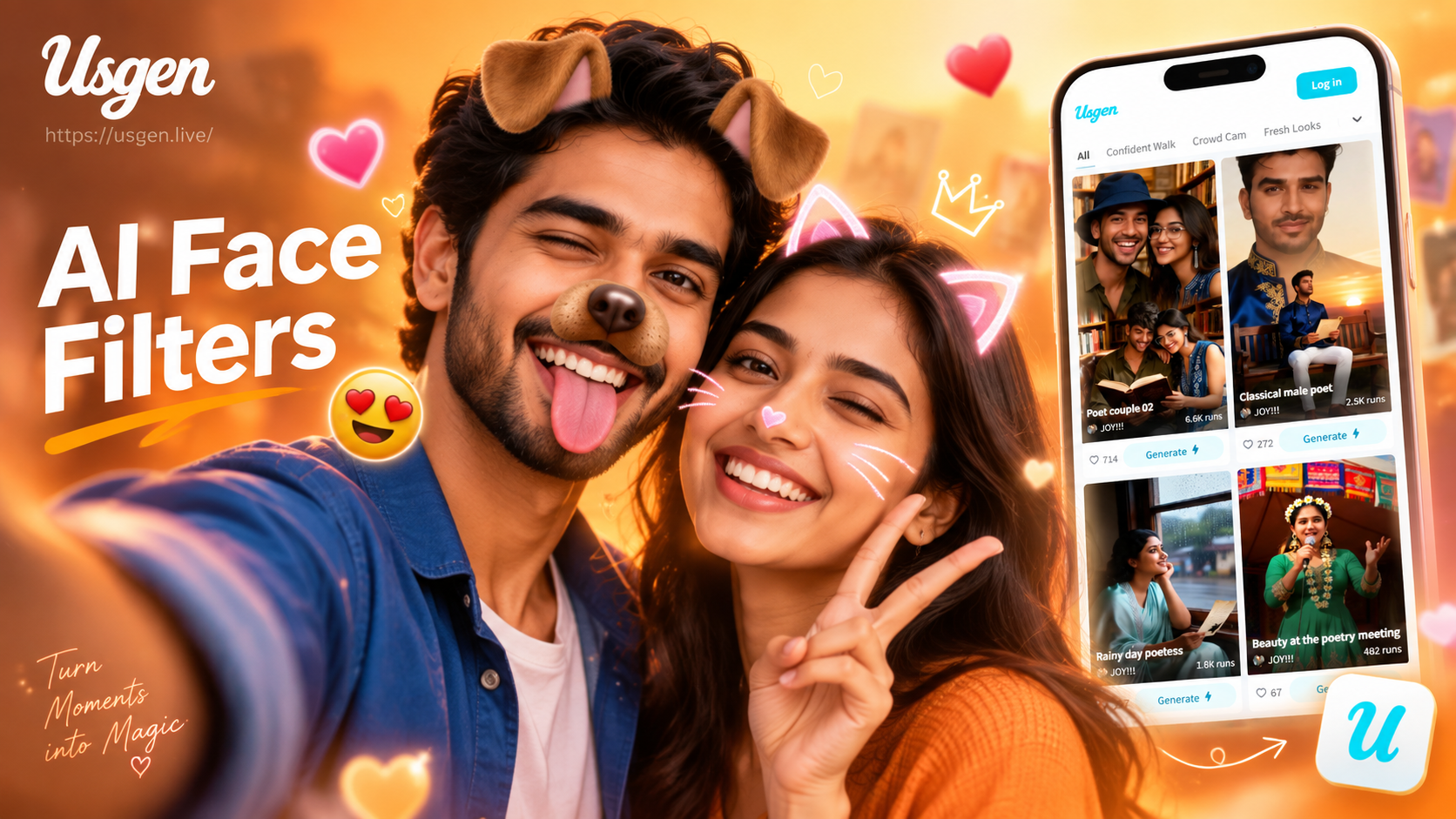 KI-Gesichtsfilter-Apps, die ein Selfie verwandeln