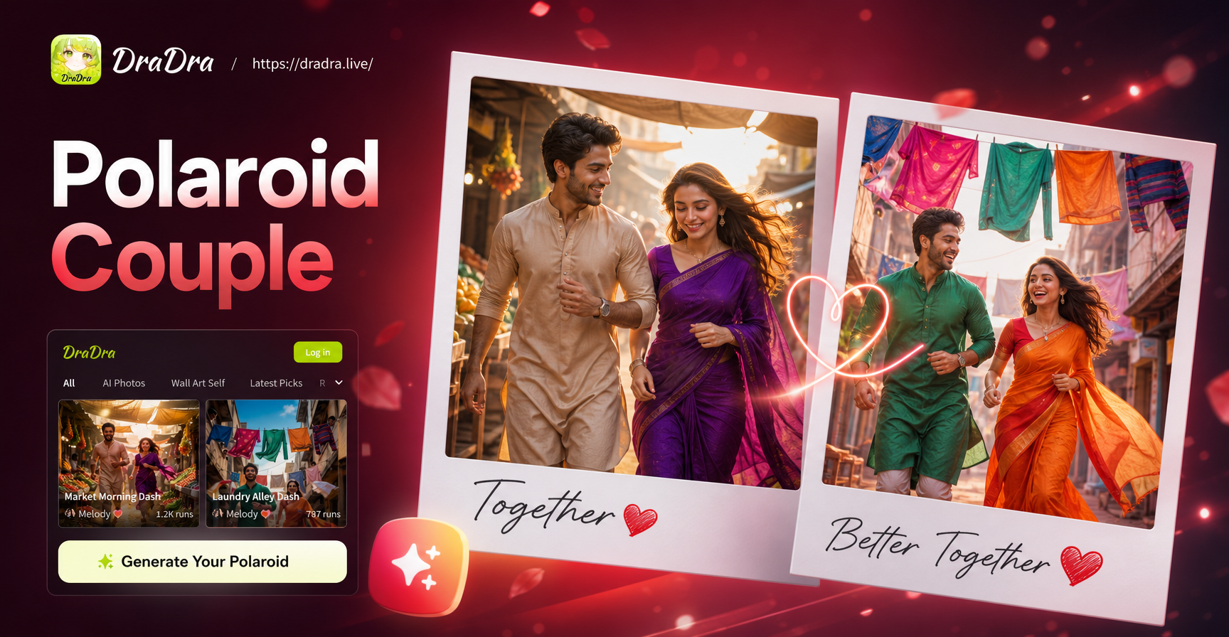 Create Retro Polaroid Couple Photos Instantly
