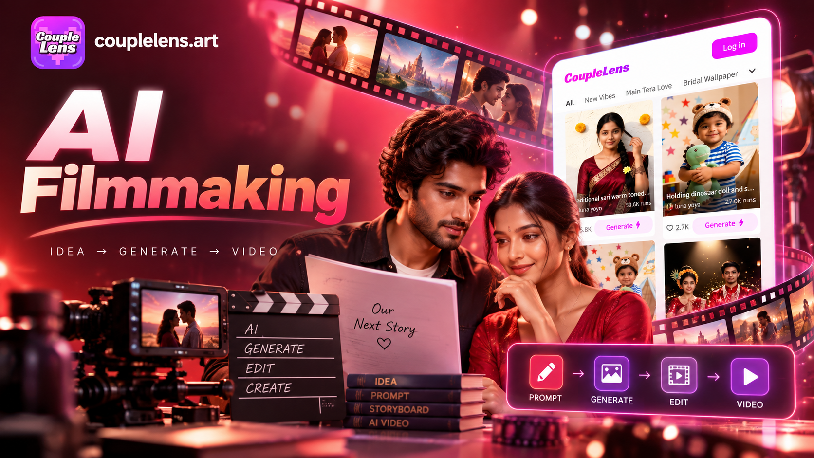 AI filmmaking workflow transforming ideas into video
