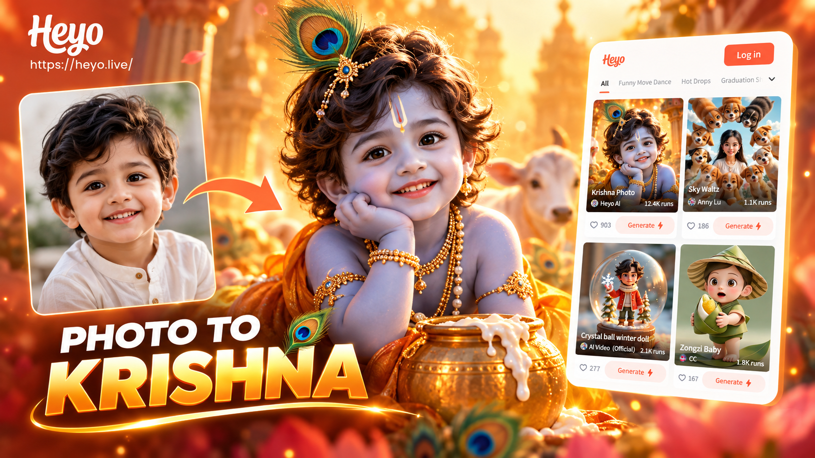 Become Lord Krishna: AI Photo Transformation