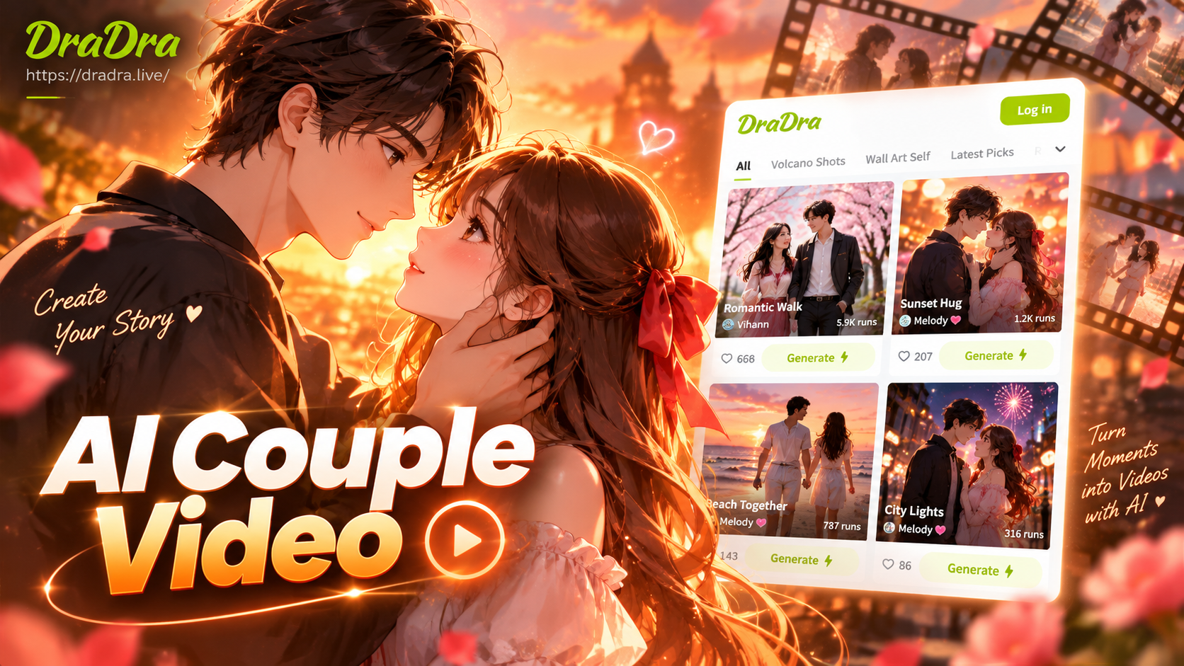 Anime couple video transformation example