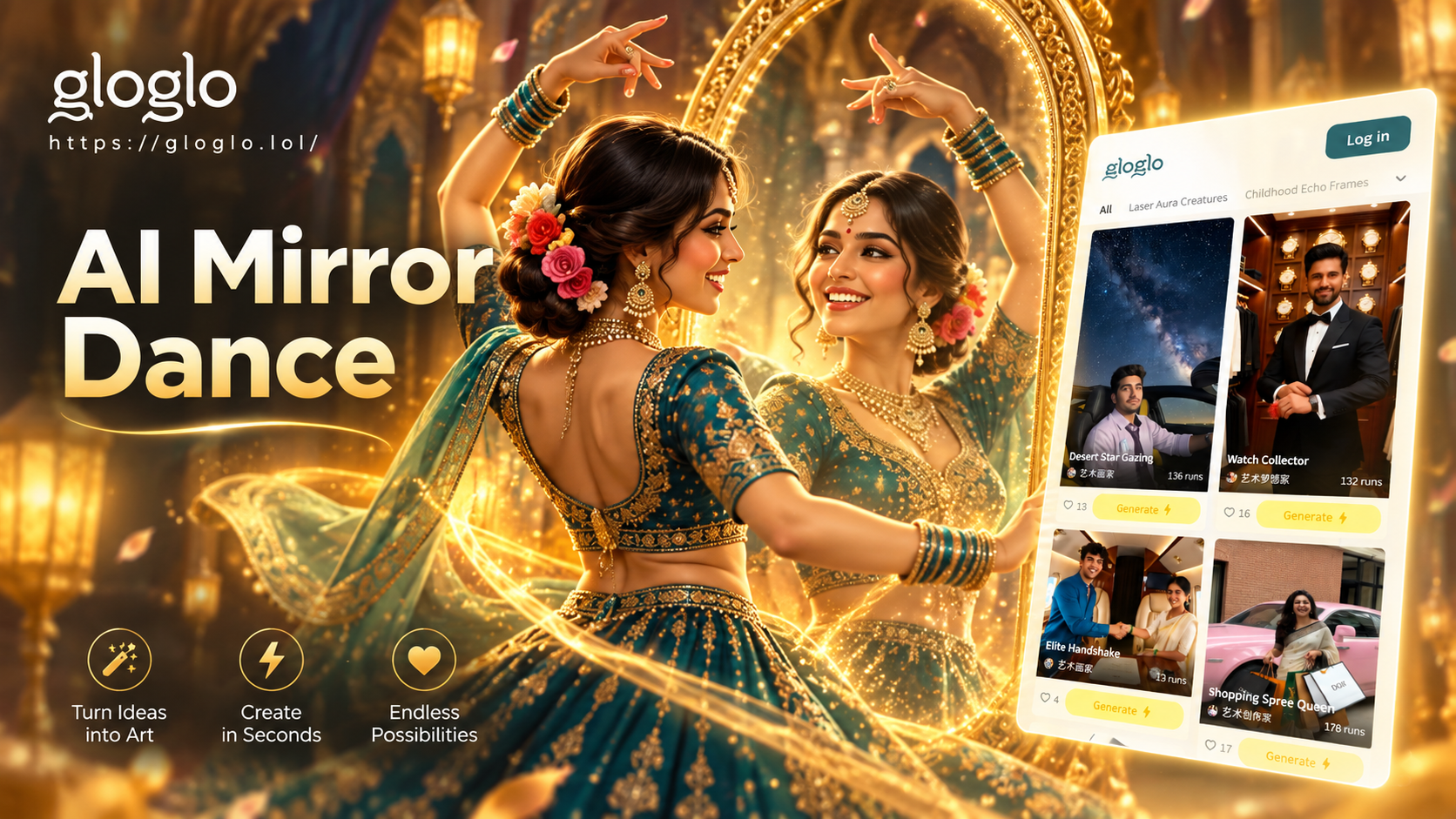AI Mirror Dance transformation from photo to video