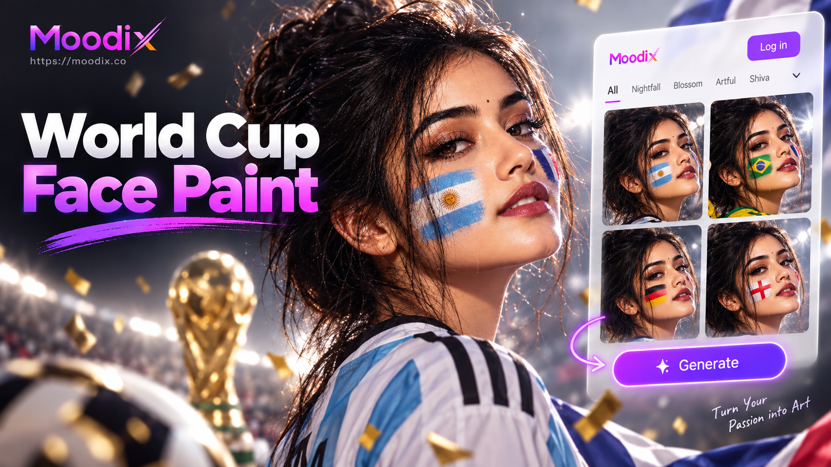 Show Your Team Spirit: AI World Cup Face Paint Generator