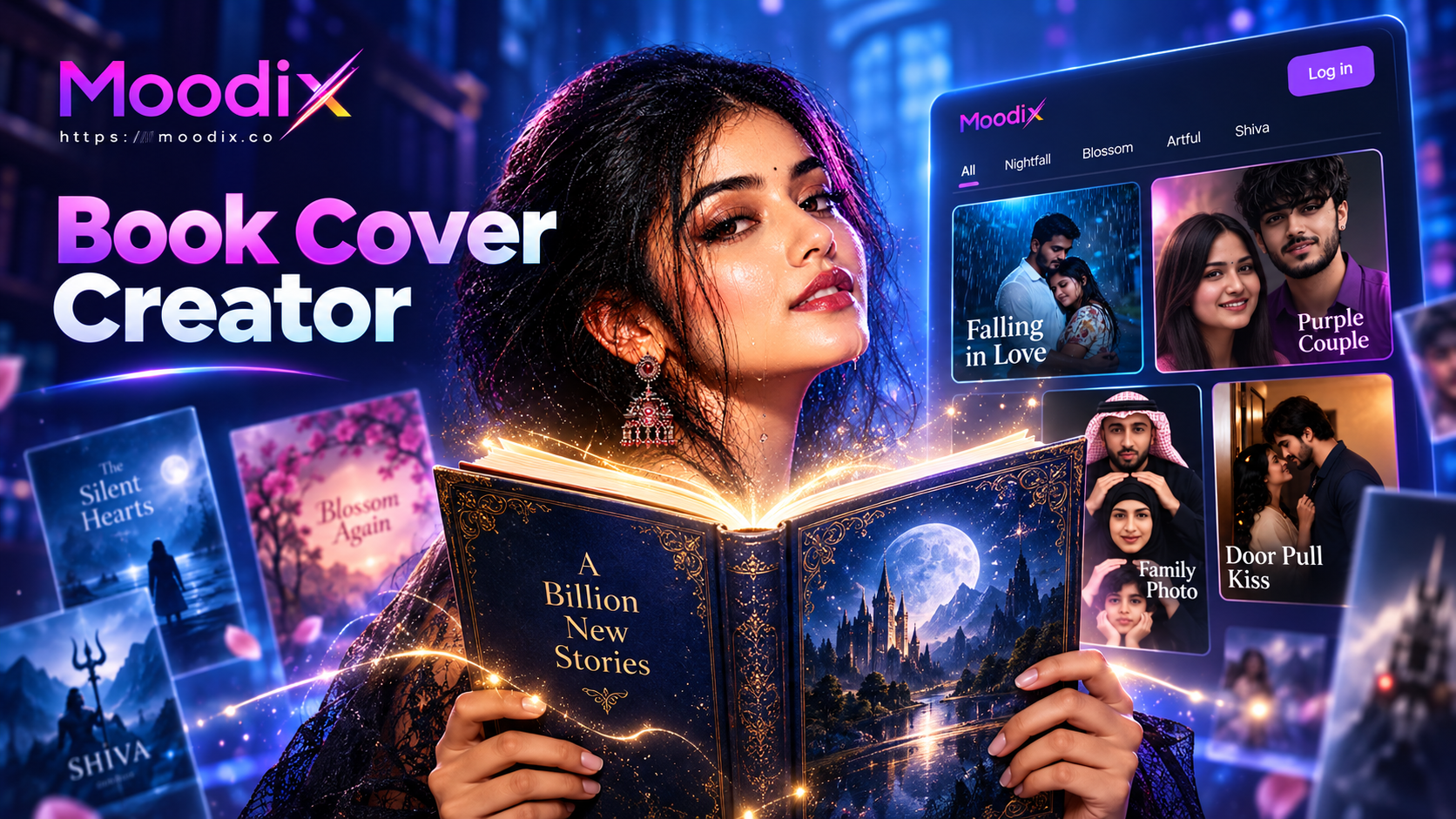 AI generated fantasy book cover example
