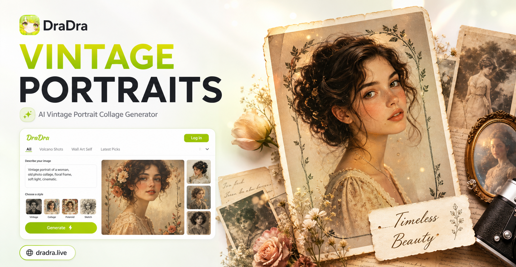 Create Timeless Memories: AI Vintage Portrait Collage Maker