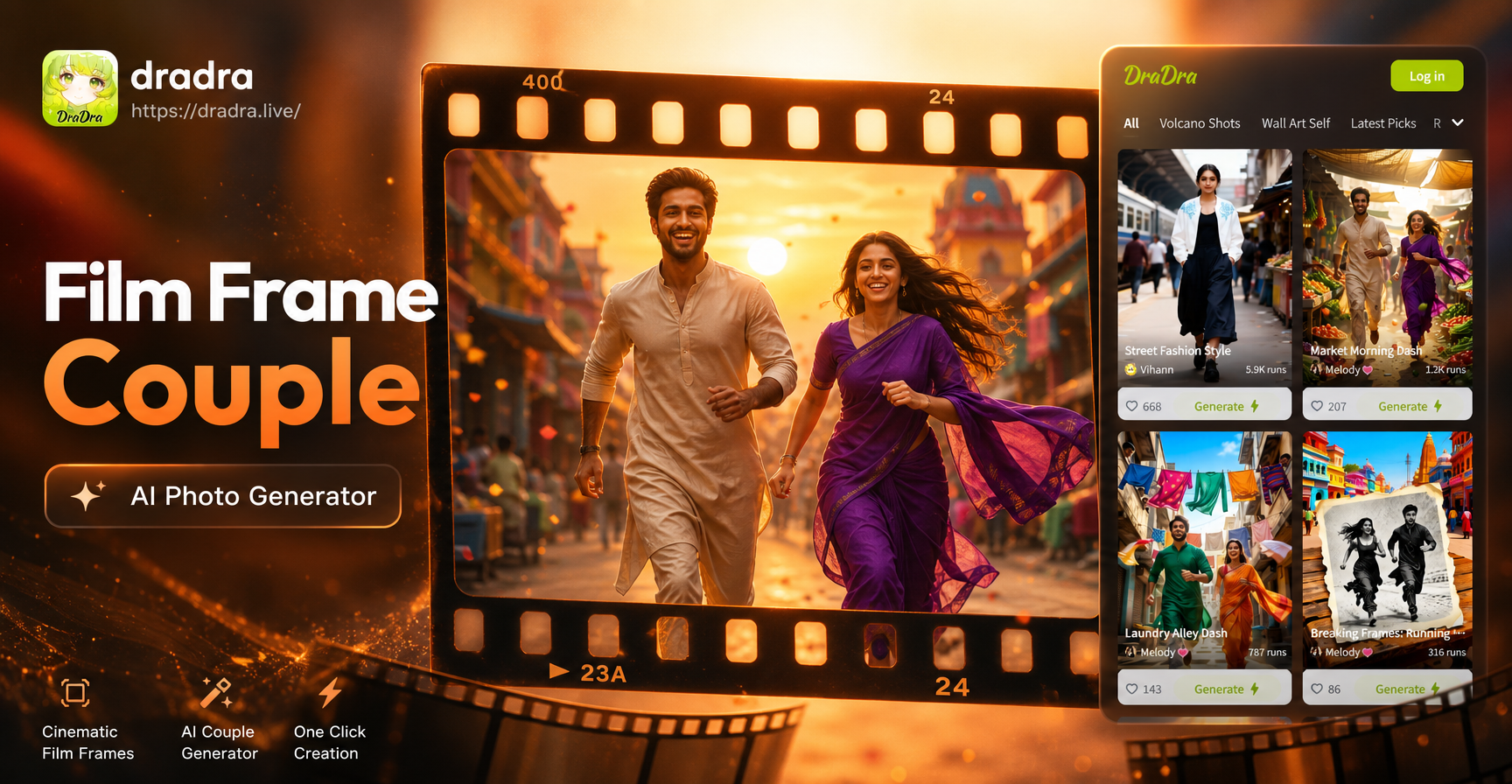 Capture Your Love in Film: AI Couple Photo Creator