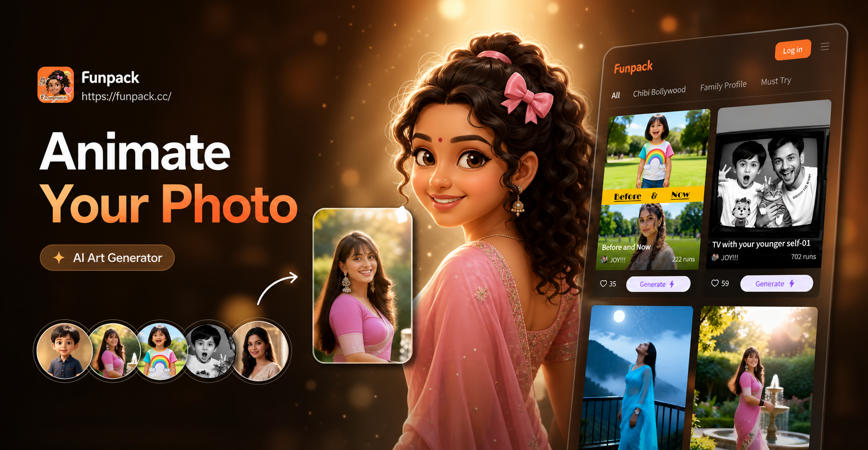 AI animated photo example