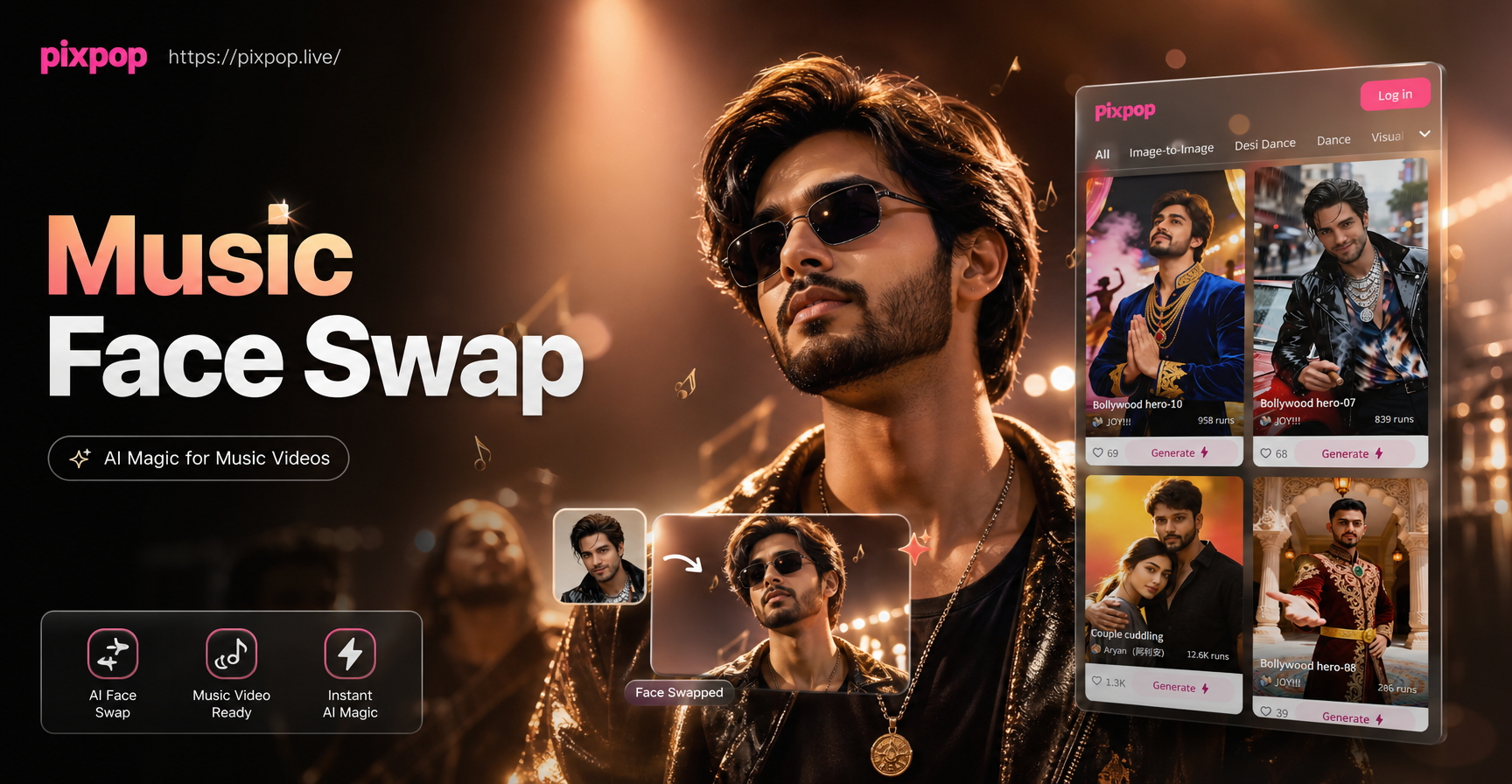 Transform Photos into Music Videos with AI Face Swap
