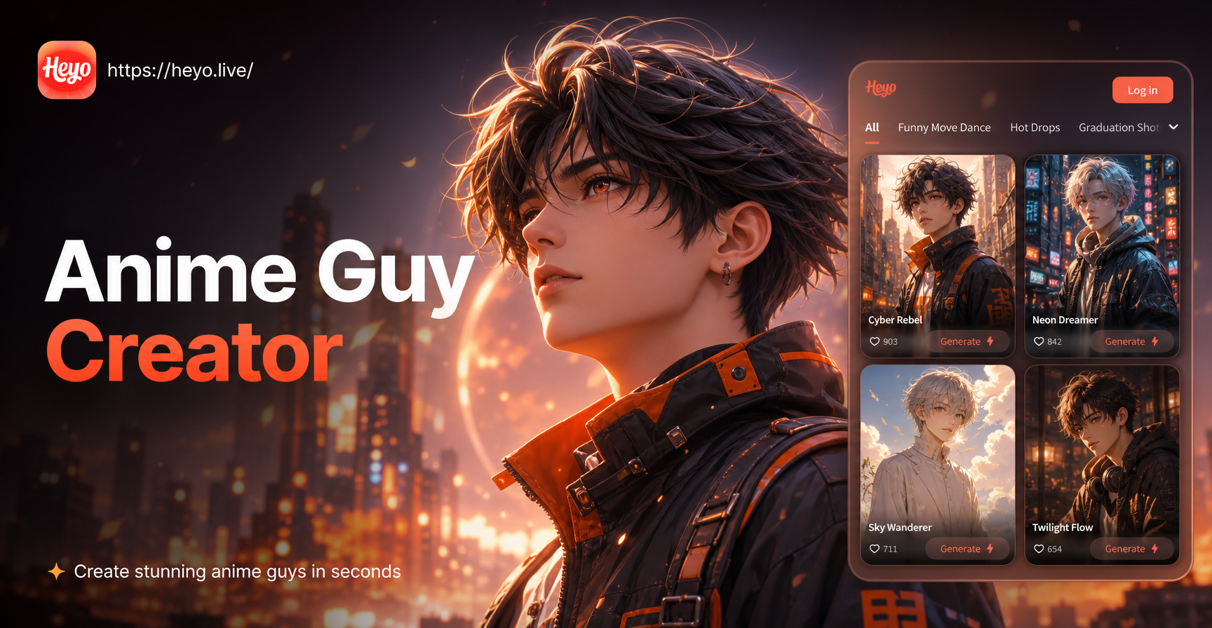 Anime male character transformation from photo