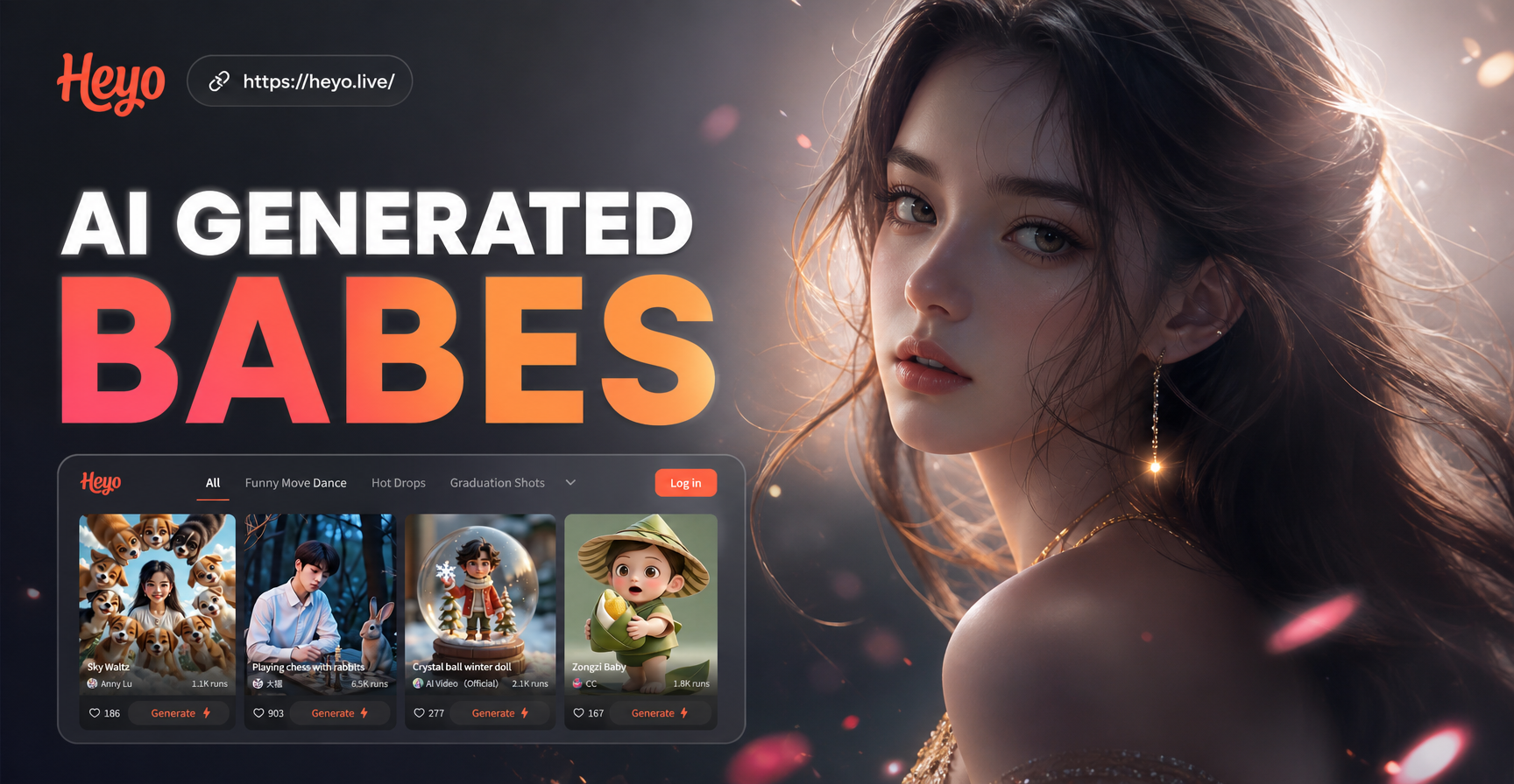 AI Generated Babe showcasing hyper-realistic avatar creation