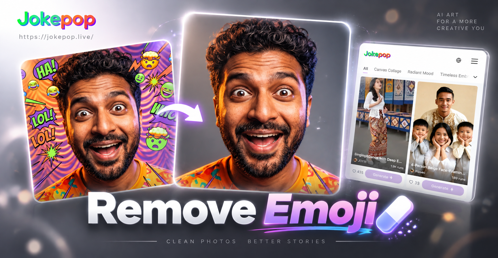 How to remove photo emoji with AI on a smartphone