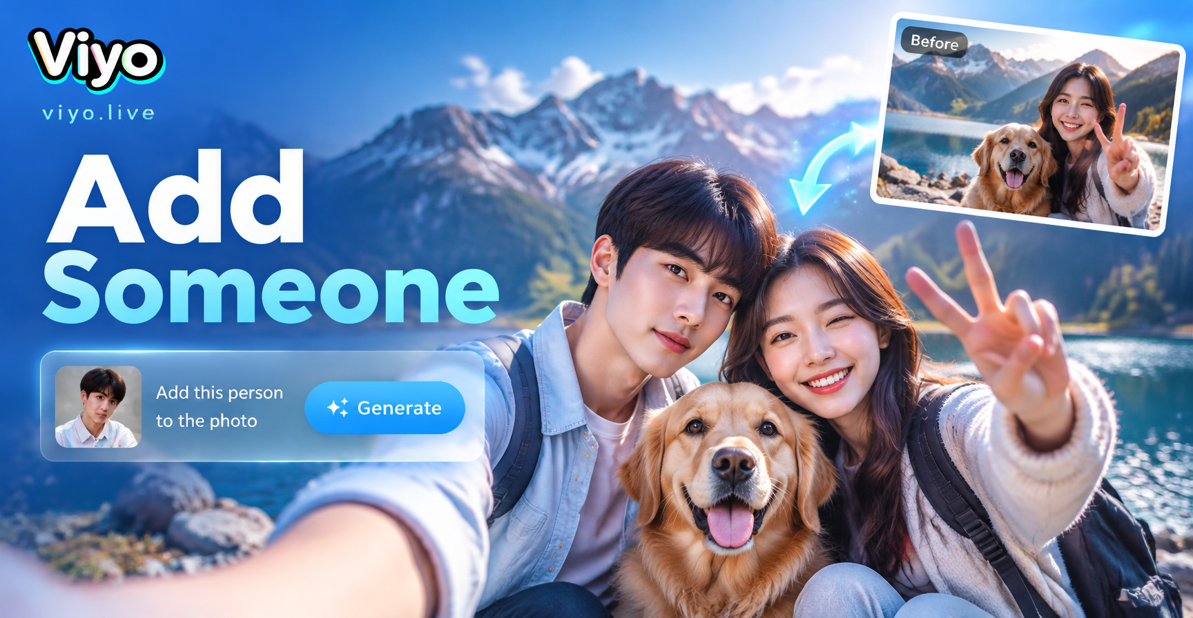 スマートフォンでviyoアプリを使って写真に人物を追加する方法