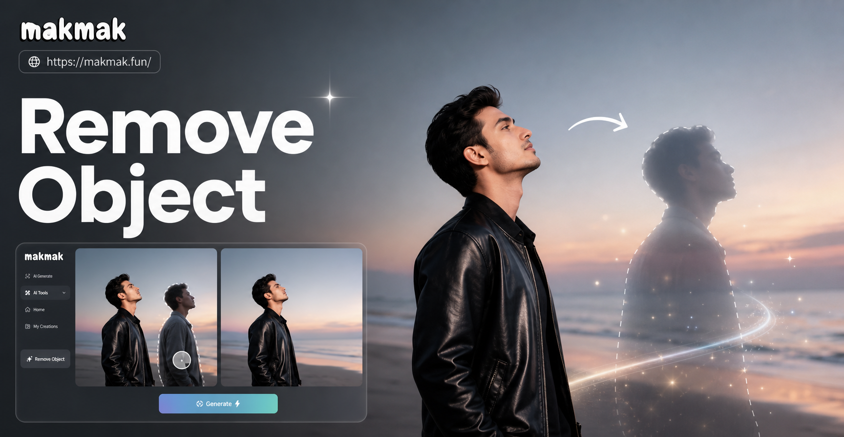 How to remove someone from picture using AI app