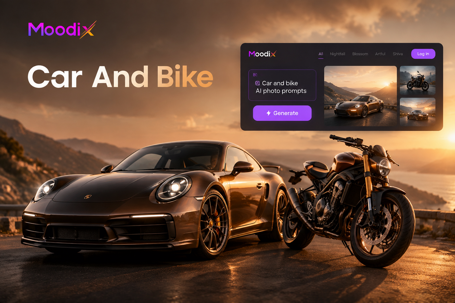 Buat Prompt Foto AI Mobil dan Motor yang Epik